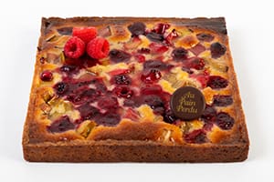 tarte rhubarbe framboise, pâtisserie Au Pain Perdu